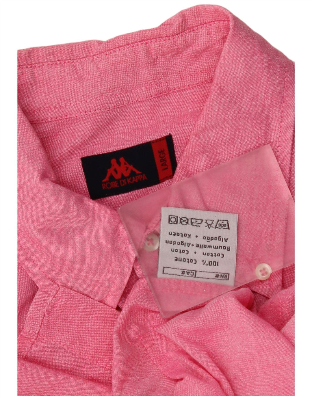 Camicia Kappa Uomo Manica Corta Large Rosa Cotone