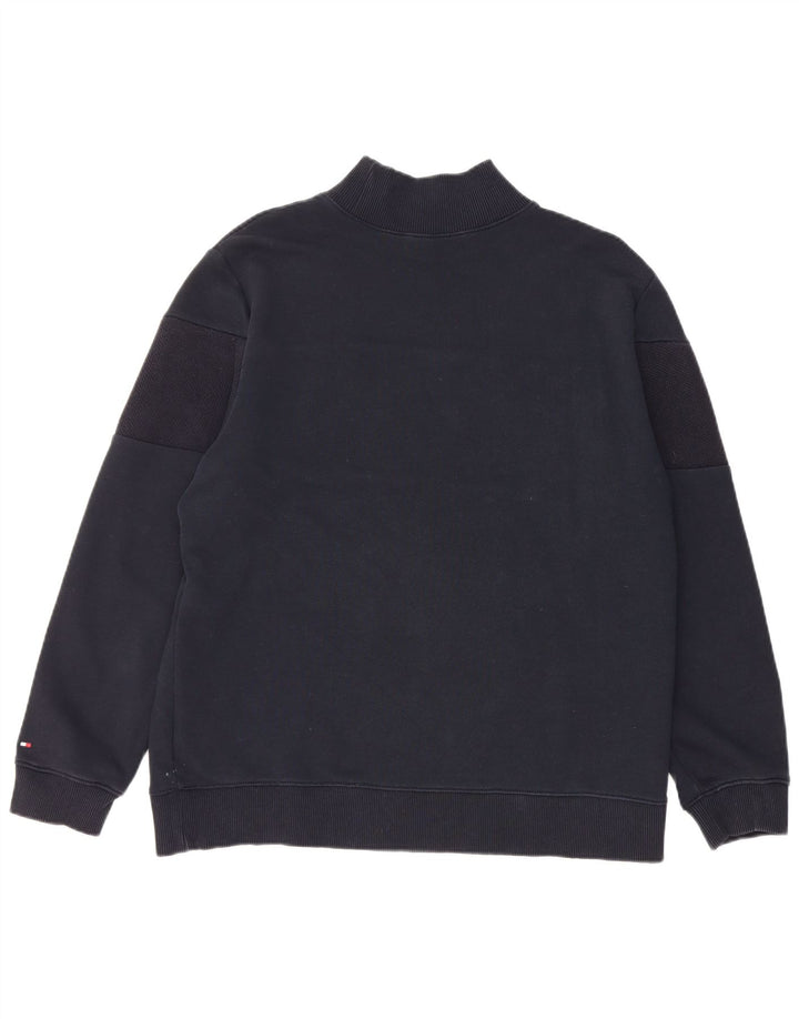 Felpa grafica da donna Tommy Hilfiger Maglione UK 14 cotone nero medio