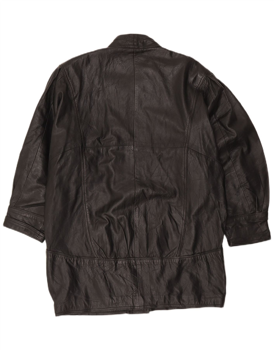 Cappotto oversize in pelle da donna Pierce Arrow EU 42 grande nero