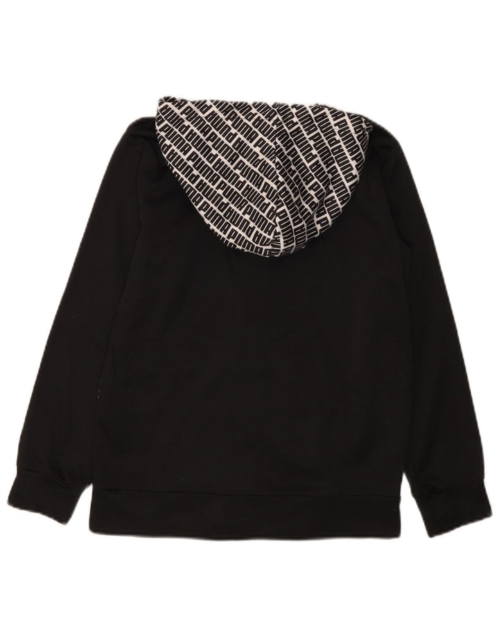 Felpa con cappuccio con zip grafica Puma da bambino 10-11 anni poliestere nero medio