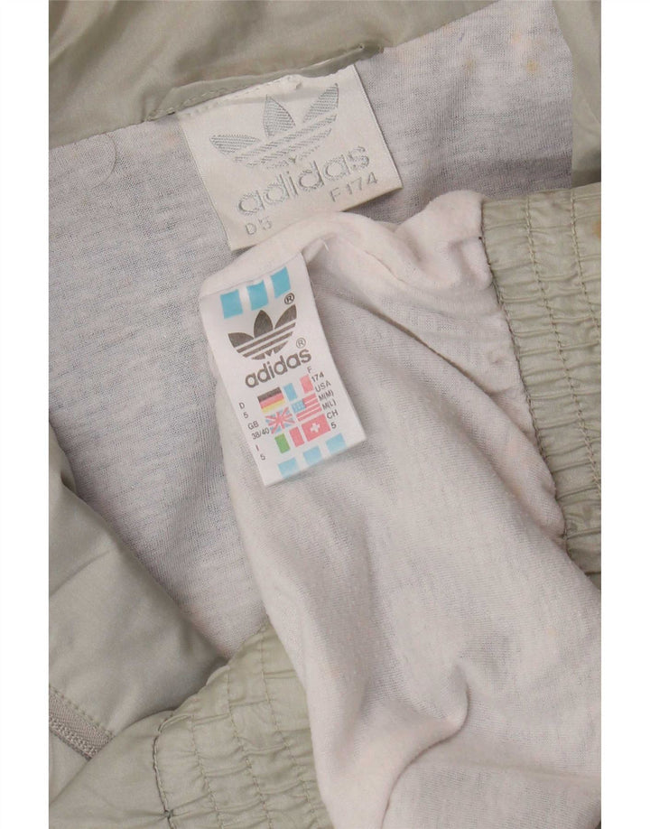 Giacca da tuta da uomo Adidas UK 38/40 Poliammide color block grigio medio