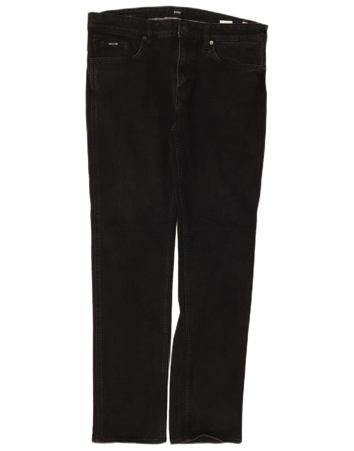 Jeans slim da uomo Hugo Boss W32 L30 cotone nero