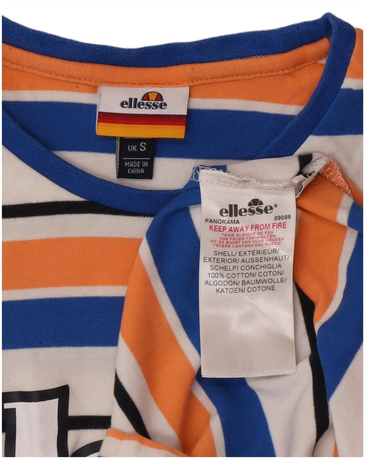 T-shirt grafica da uomo Ellesse Top in cotone a righe multicolori