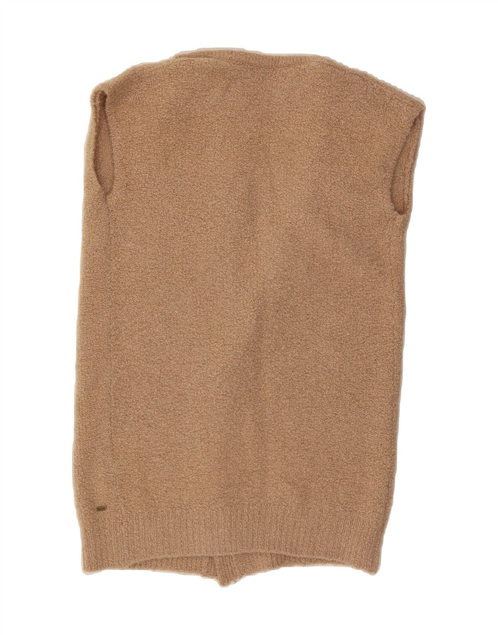 TOMMY HILFIGER Womens Open Cardigan Sweater UK 10 Small Beige Wool Vintage Tommy Hilfiger and Second-Hand Tommy Hilfiger from Messina Hembry 