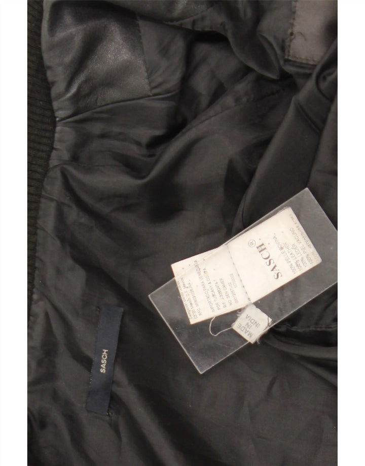 Giacca in pelle corta da donna Sasch UK 14 media nera