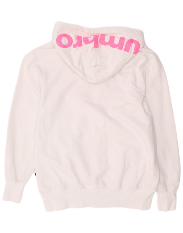 Felpa con cappuccio grafica per ragazze Umberto 11-12 anni in cotone bianco