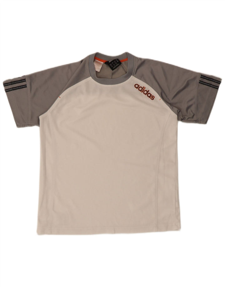 T-shirt ADIDAS da bambino 13-14 anni in poliestere color block bianco