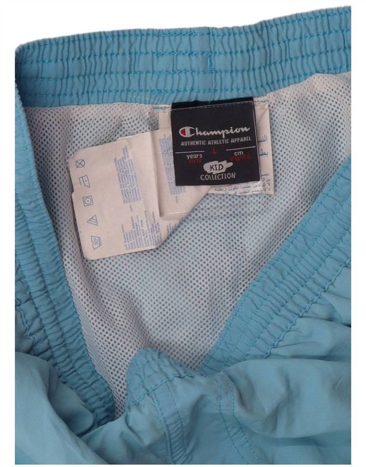 Pantaloncini da bagno con grafica Champion per ragazzi 11-12 anni, grandi, blu, in poliammide