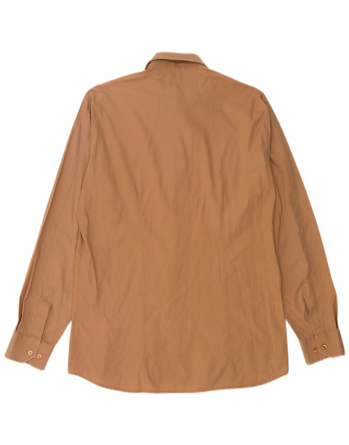 Camicia da uomo Hugo Boss Large in cotone marrone
