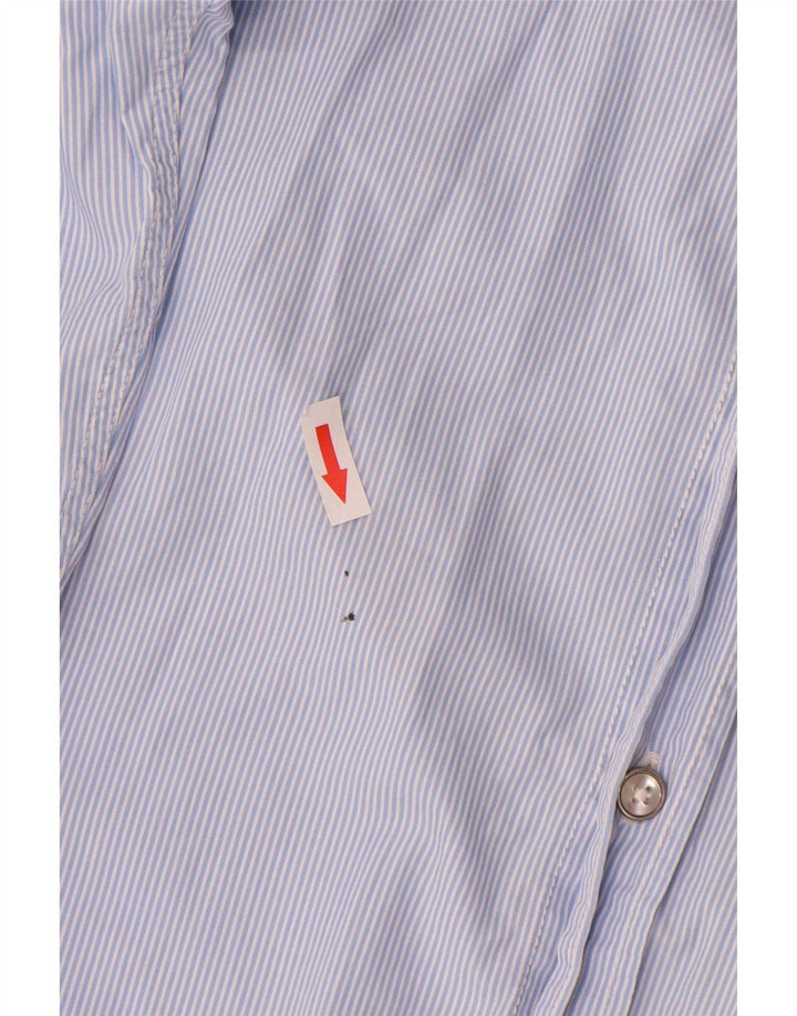 Camicia da uomo Hugo Boss Large in cotone gessato blu