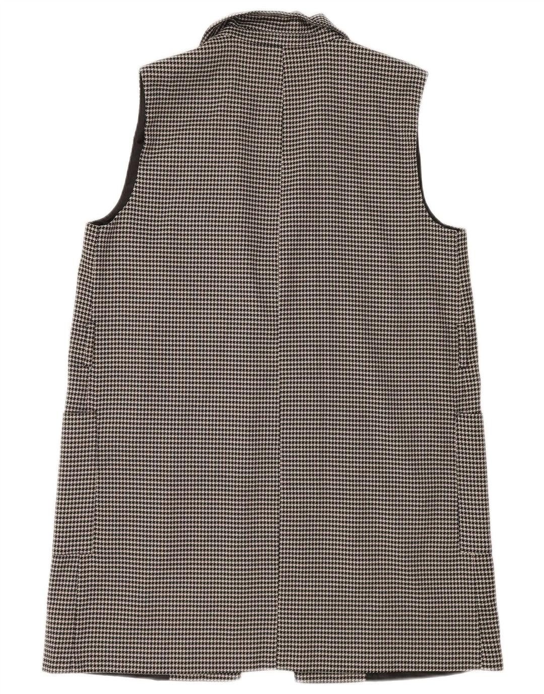 Giacca blazer aperta lunga da donna Zara UK 14 pied de poule medio nero