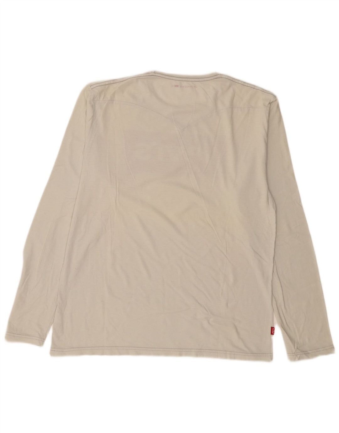 LEVI'S Top grafico da uomo a maniche lunghe in cotone bianco grande