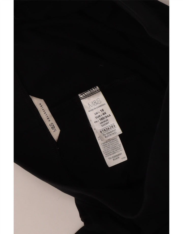 Pantaloni da tuta da donna Marks & Spencer UK 16 grandi cotone nero