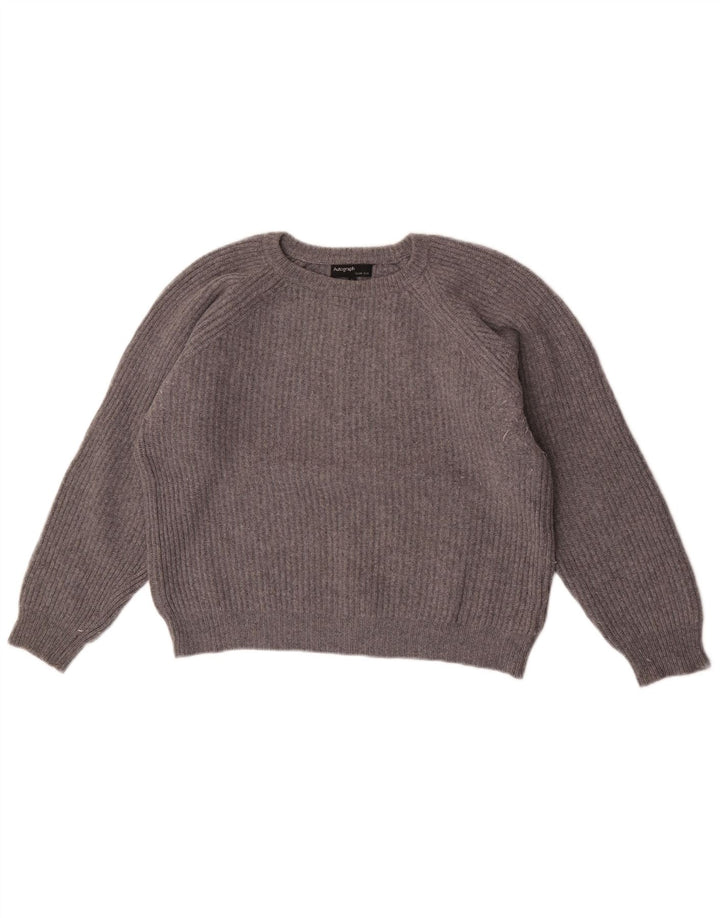 Maglione da donna Marks & Spencer con scollo a barca corto UK 14 Grigio medio
