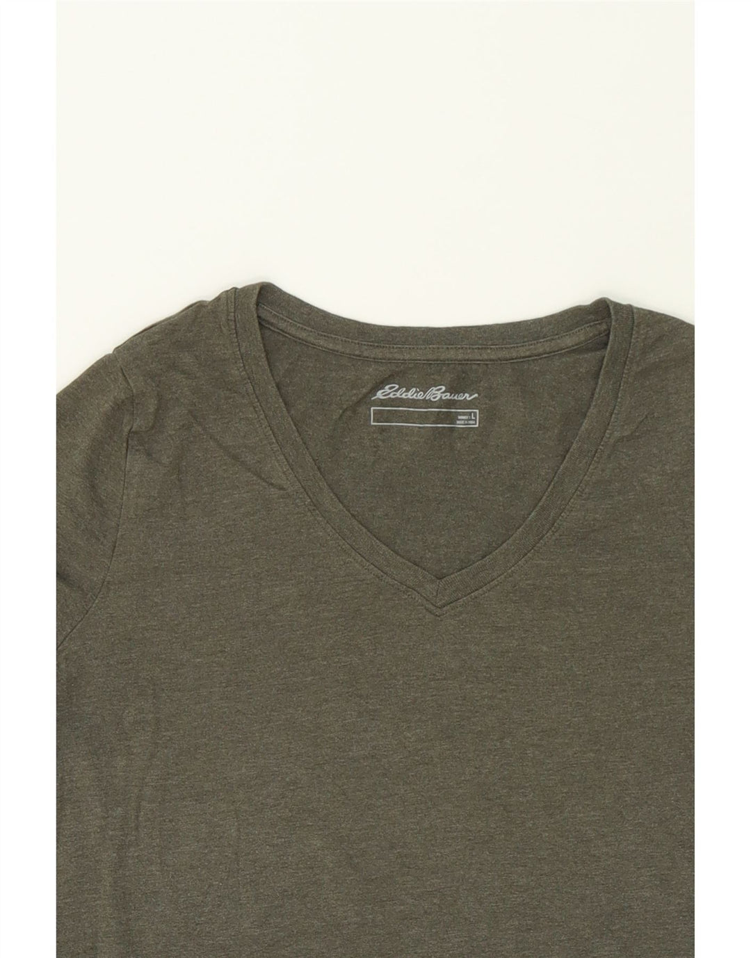 EDDIE BAUER Womens Top Long Sleeve UK 16 Large Khaki Vintage Eddie Bauer and Second-Hand Eddie Bauer from Messina Hembry 
