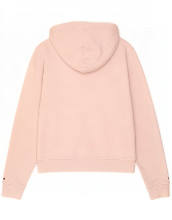Maglione con cappuccio da donna Tommy Hilfiger UK 14 cotone rosa medio