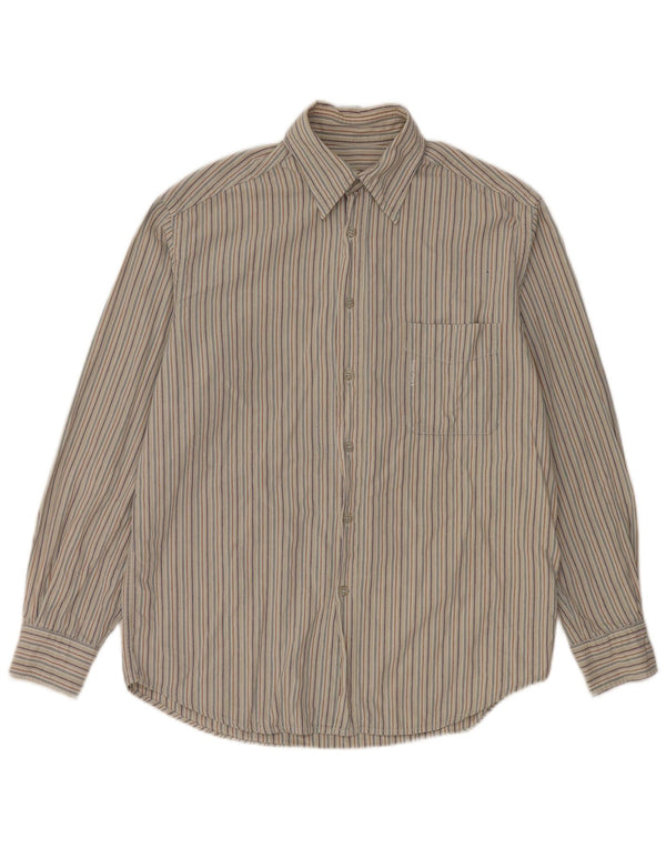 Camicia da uomo Think Pink piccola in cotone a righe grigie