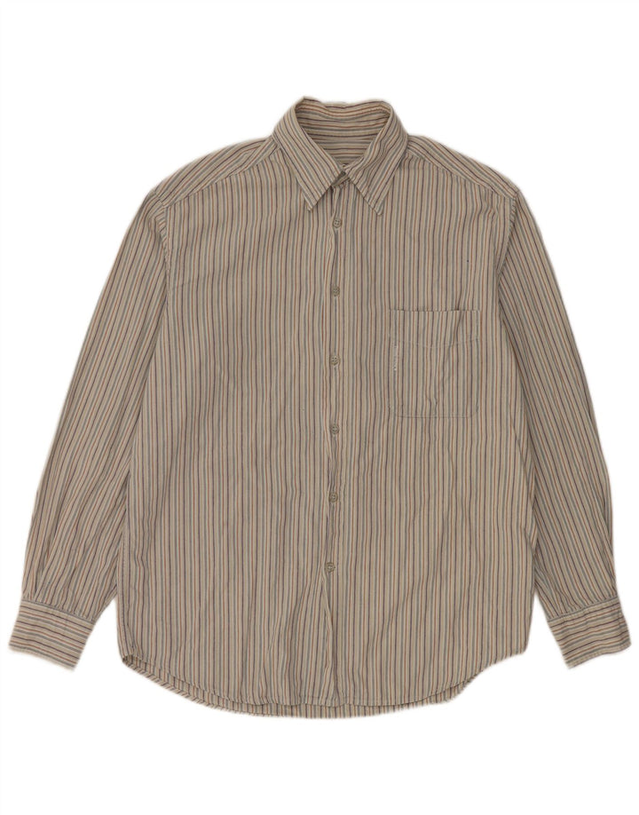 Camicia da uomo Think Pink piccola in cotone a righe grigie