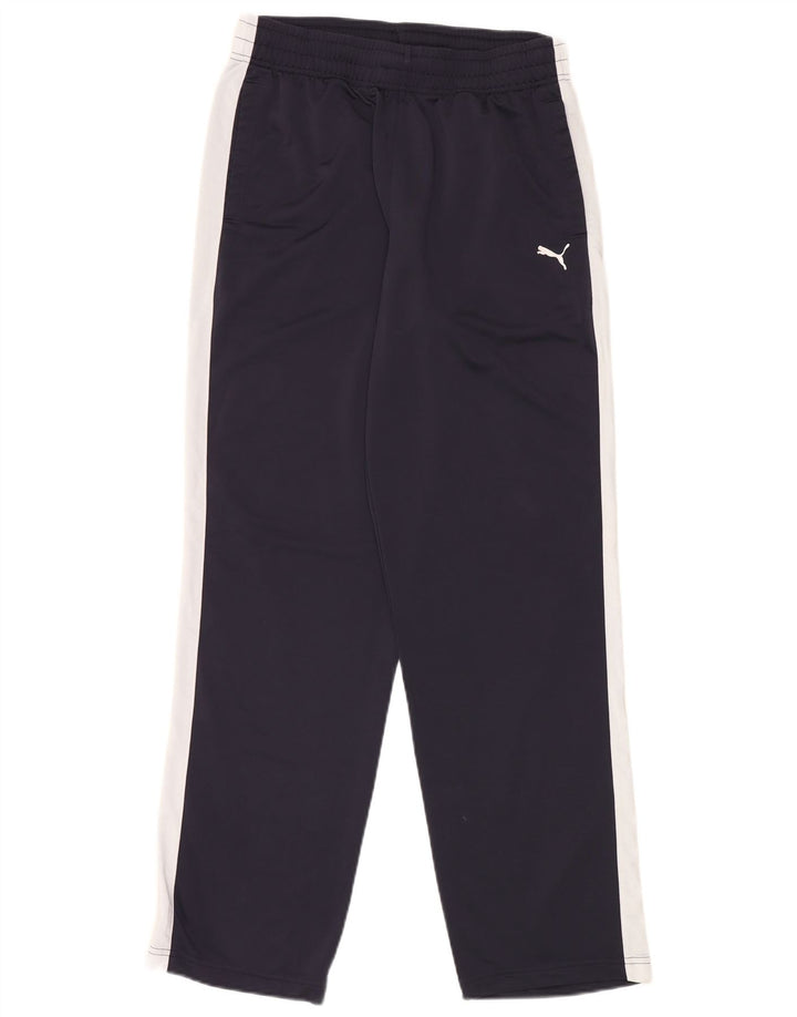 Pantaloni da tuta da uomo PUMA grandi in poliestere color block blu navy