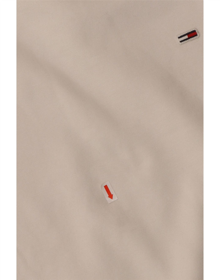 TOMMY HILFIGER Felpa oversize da donna Maglione UK 6 XS Cotone bianco