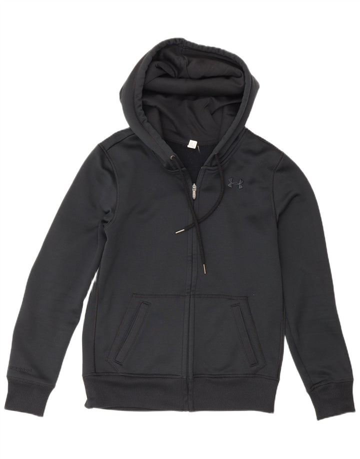 Felpa con cappuccio e zip da uomo Under Armour piccola nera