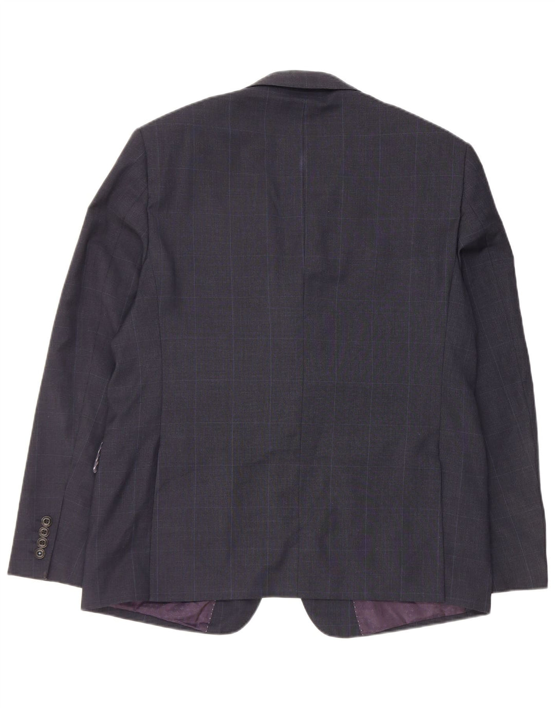 Giacca blazer da uomo su misura Marks & Spencer UK 44 XL blu navy a quadri