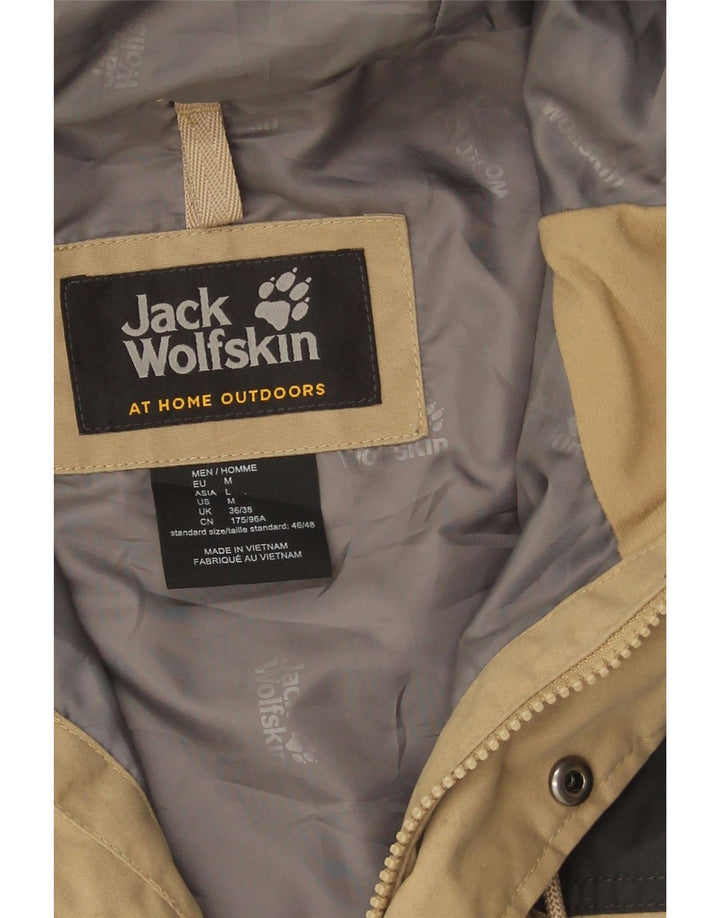 Giacca parka con cappuccio da uomo Jack Wolfskin UK 36/38 Colorblock beige medio