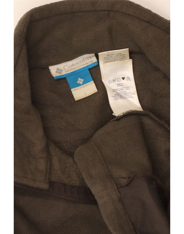 Giacca in pile da uomo Columbia UK 40 Large Khaki Poliestere