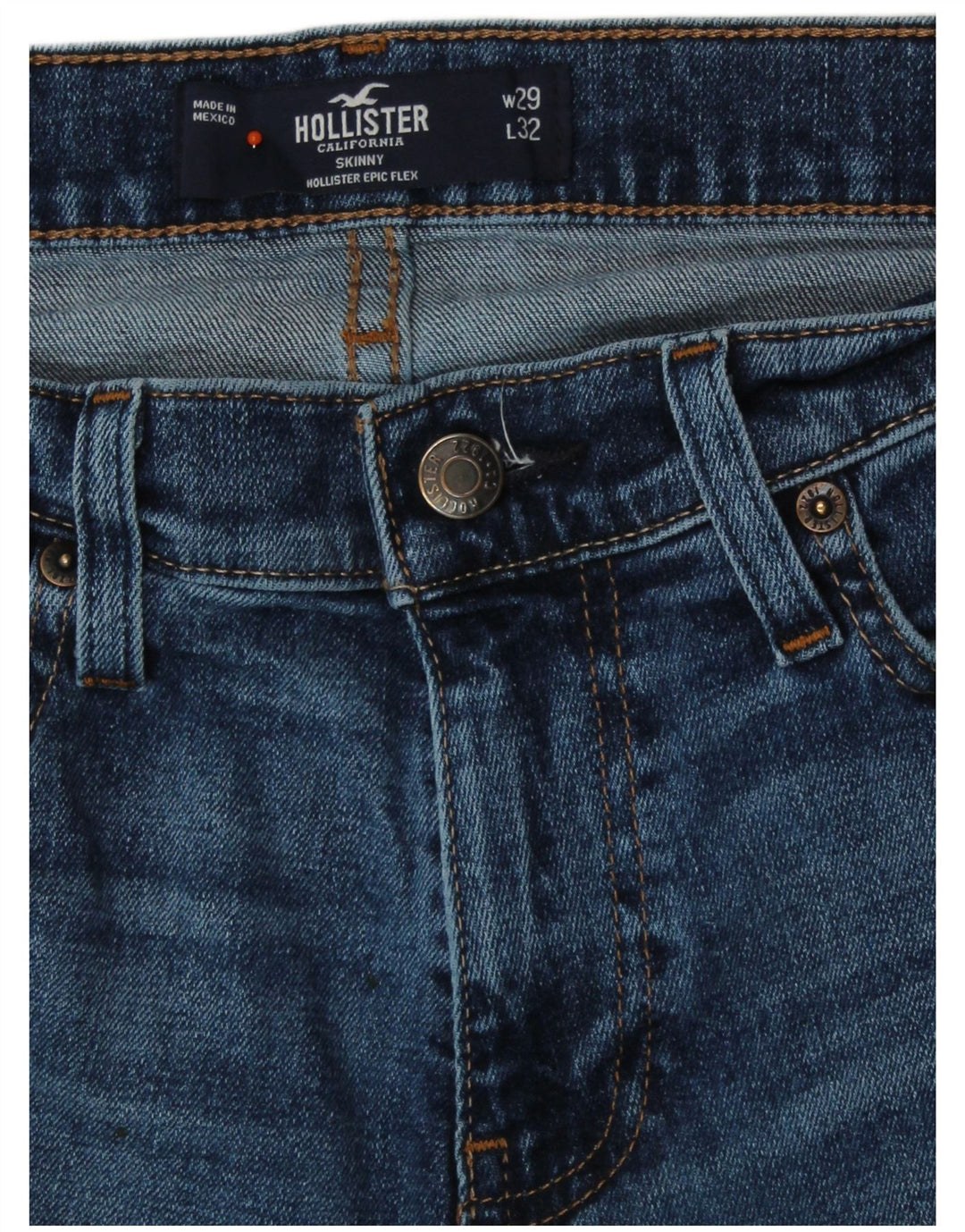 Jeans skinny da uomo HOLLISTER W29 L32 in cotone blu
