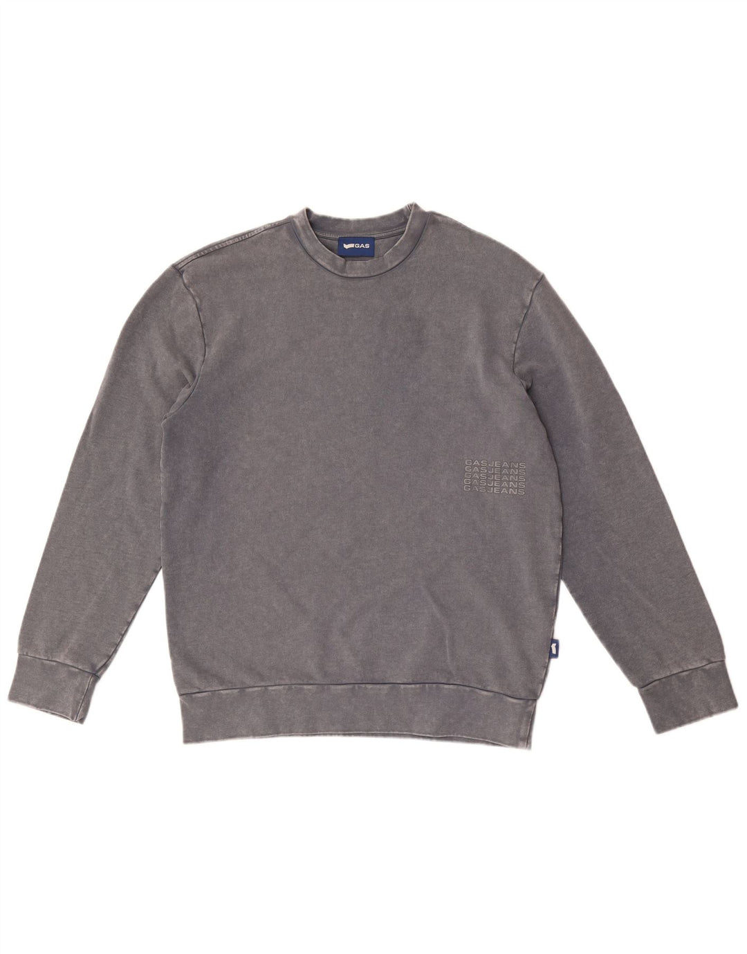 Felpa Uomo Gas Maglione Cotone Grigio Medio