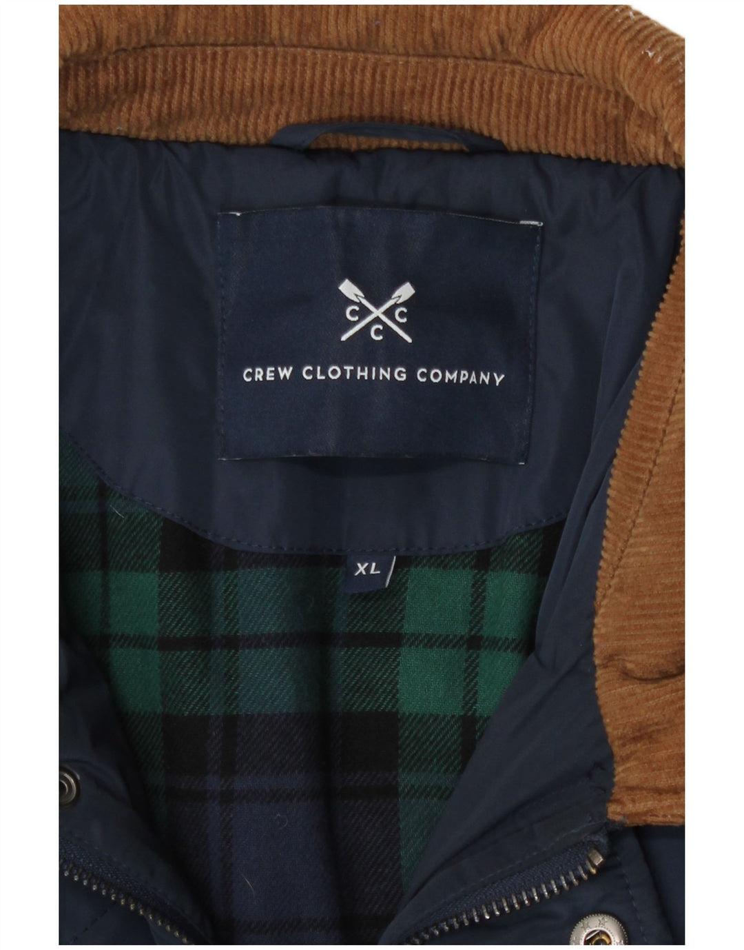 Crew Clothing Giacca trapuntata da uomo UK 42 XL Poliestere blu navy