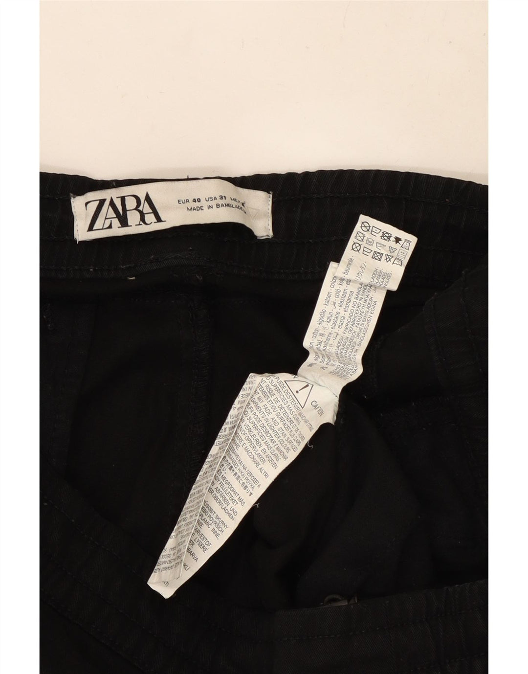 Pantaloni cargo da jogging da uomo ZARA EU 40 medio W31 L27 cotone nero