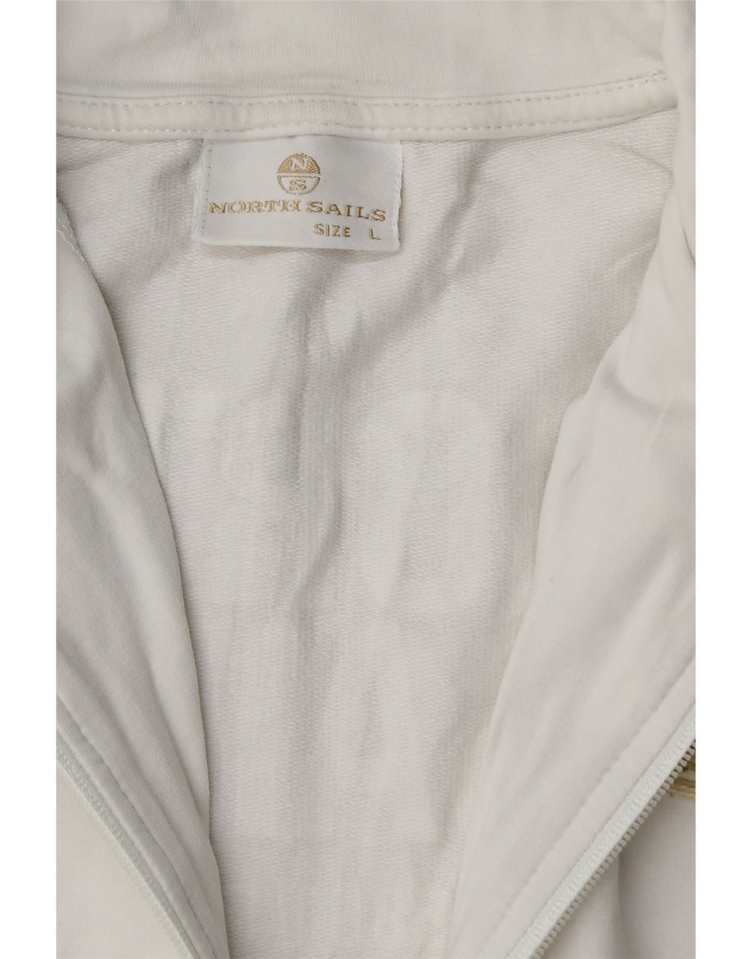 Felpa con collo con zip grafica da donna North Sails Maglione UK 14 Large Bianco