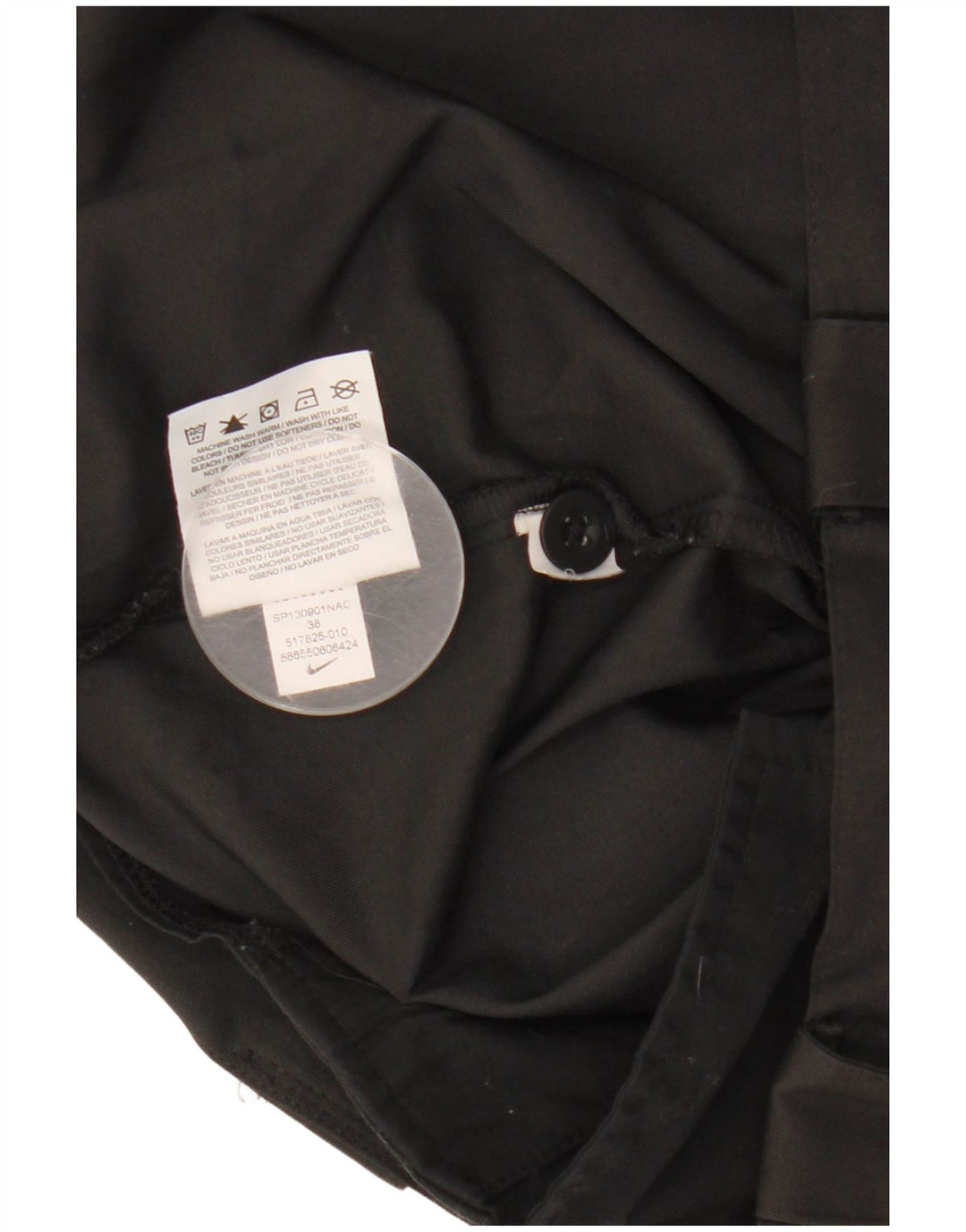 Pantaloncini chino Nike Dri Fit da uomo W38 XL poliestere nero