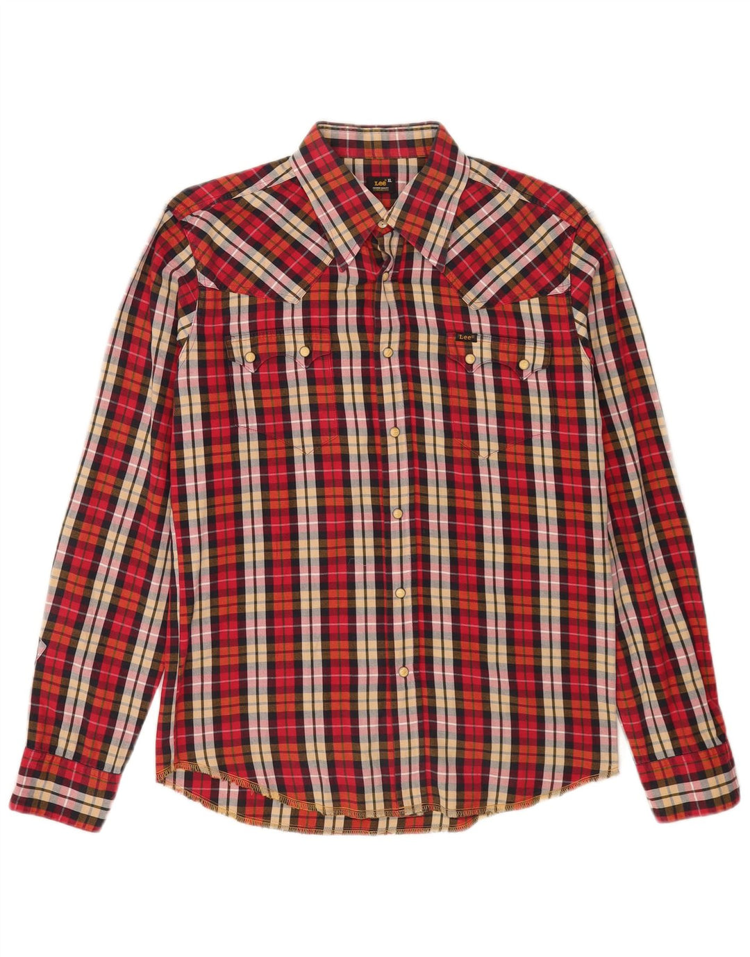 Camicia in flanella da uomo Lee XL a quadri rossi