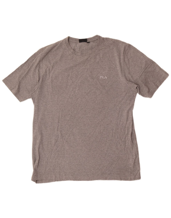 Maglietta da uomo Fila Top IT 56 2XL Grigia chiazzata