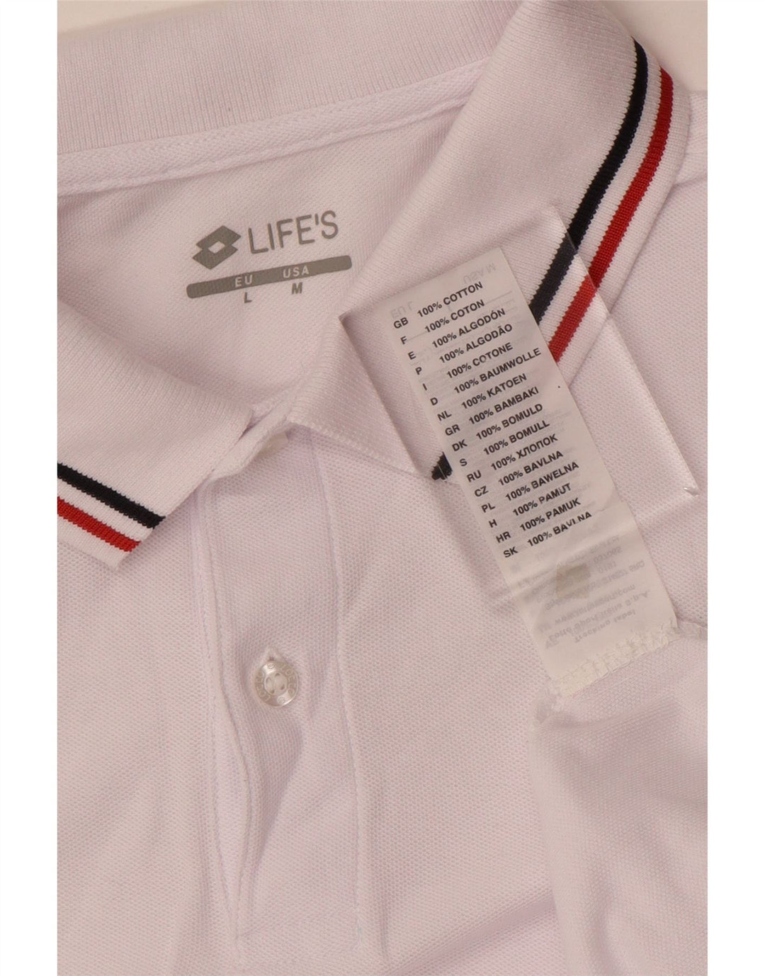 Polo da uomo Lotto in cotone rosa medio