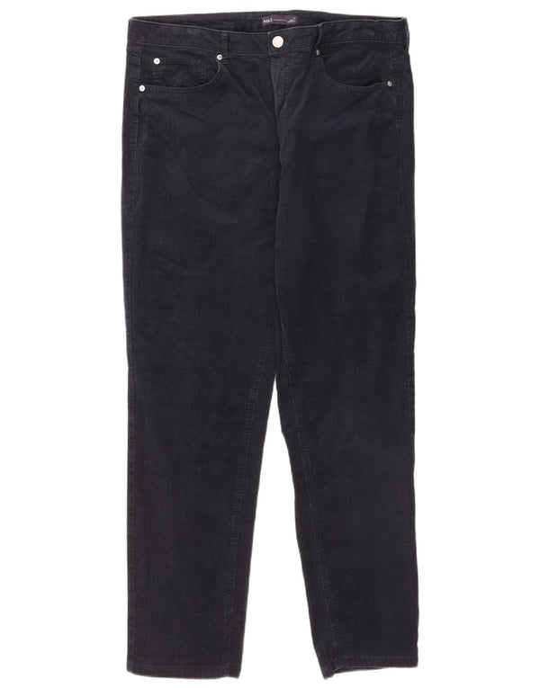 Pantaloni da donna in velluto a coste affusolati Marks & Spencer UK 18 XL W36 L29 Blu navy