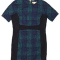 MICHAEL KORS Womens Sheath Dress US 12 Large Blue Check Cotton Vintage Michael Kors and Second-Hand Michael Kors from Messina Hembry 