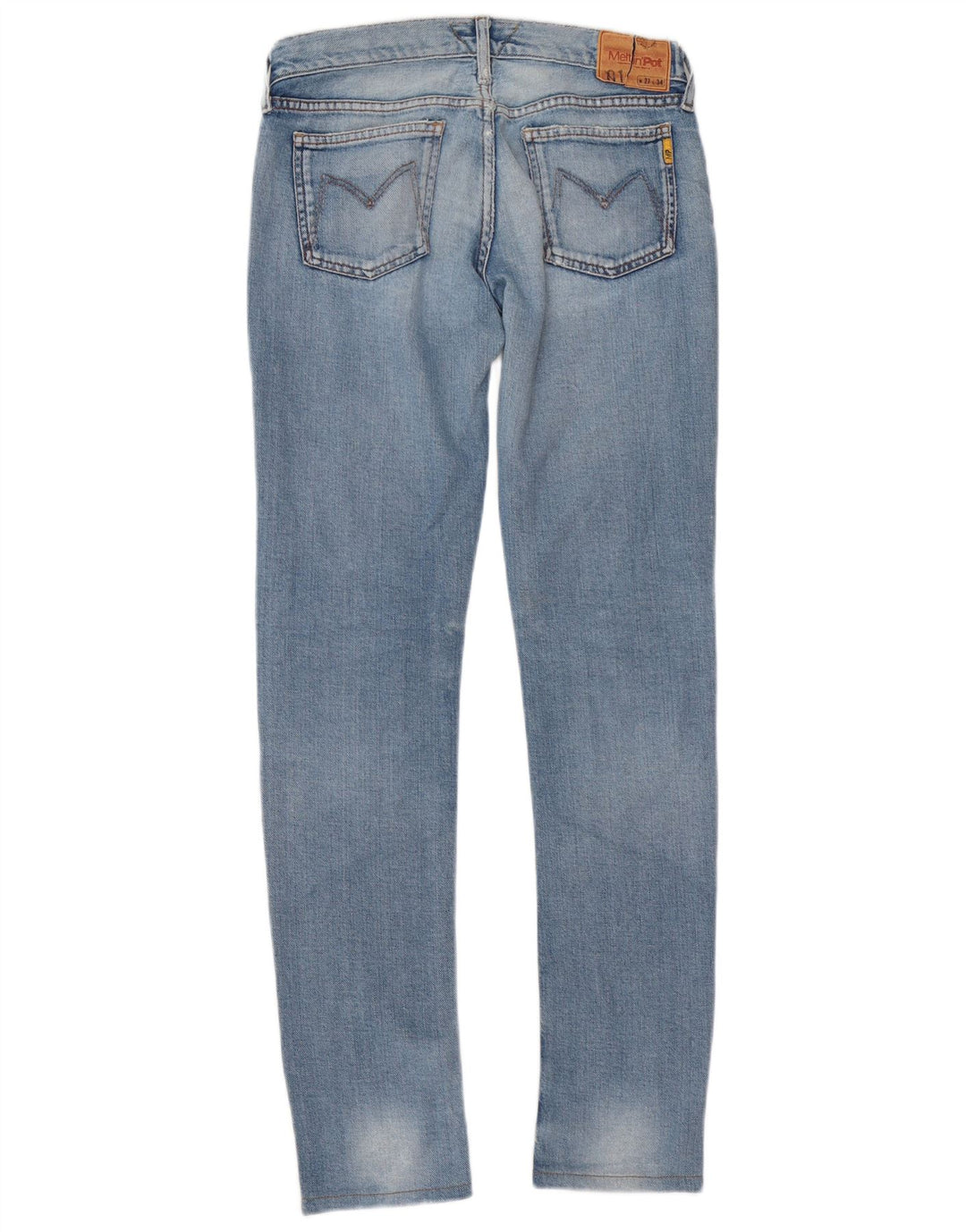 Jeans slim effetto consumato da donna Meltin' Pot W27 L34 Blu