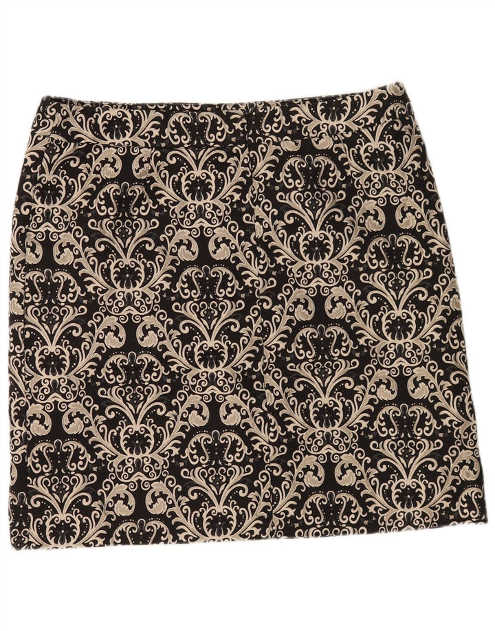 Minigonna da donna Marks & Spencer UK 14 Large W34 Poliestere Paisley dorato