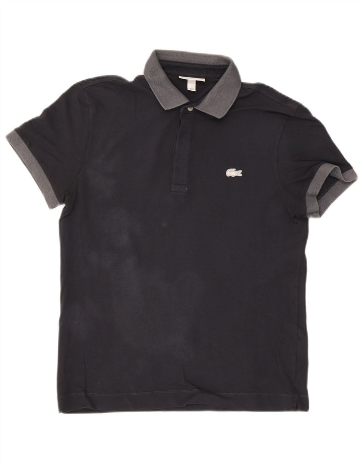 Polo Lacoste da uomo vestibilità regolare taglia 3 piccola blu navy color block