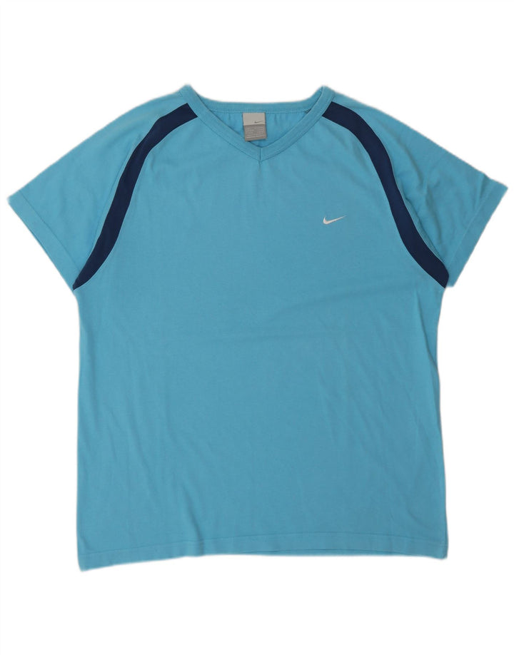T-shirt Nike da uomo UK 42/44 Large Blu Colourblock