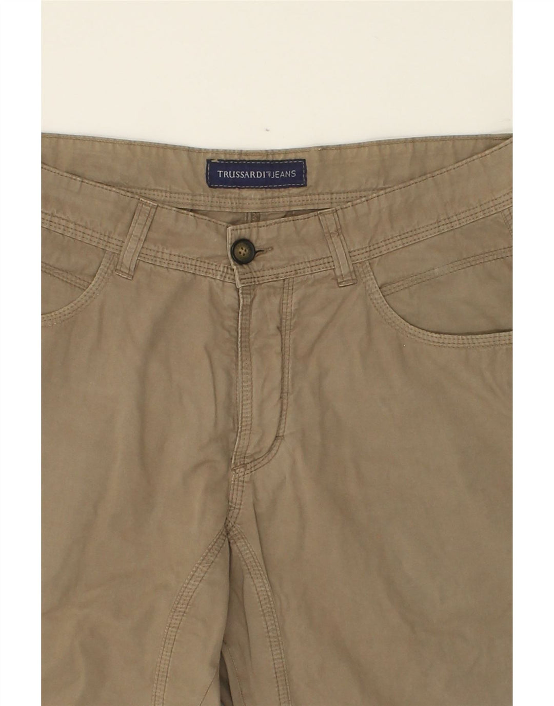 TRUSSARDI Mens Casual Shorts IT 46 Small W30  Beige Cotton Vintage Trussardi and Second-Hand Trussardi from Messina Hembry 