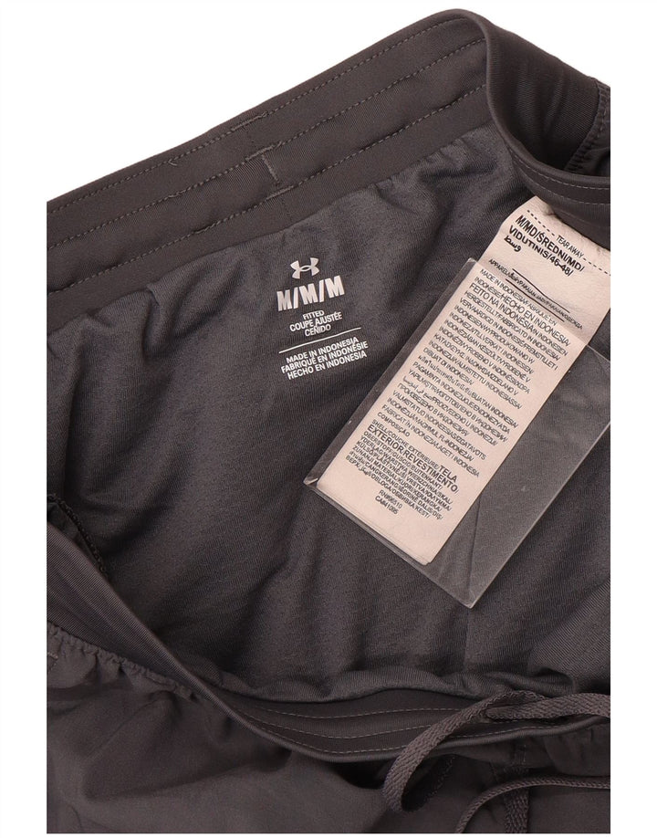 Pantaloncini sportivi da uomo Under Armour in poliestere grigio medio