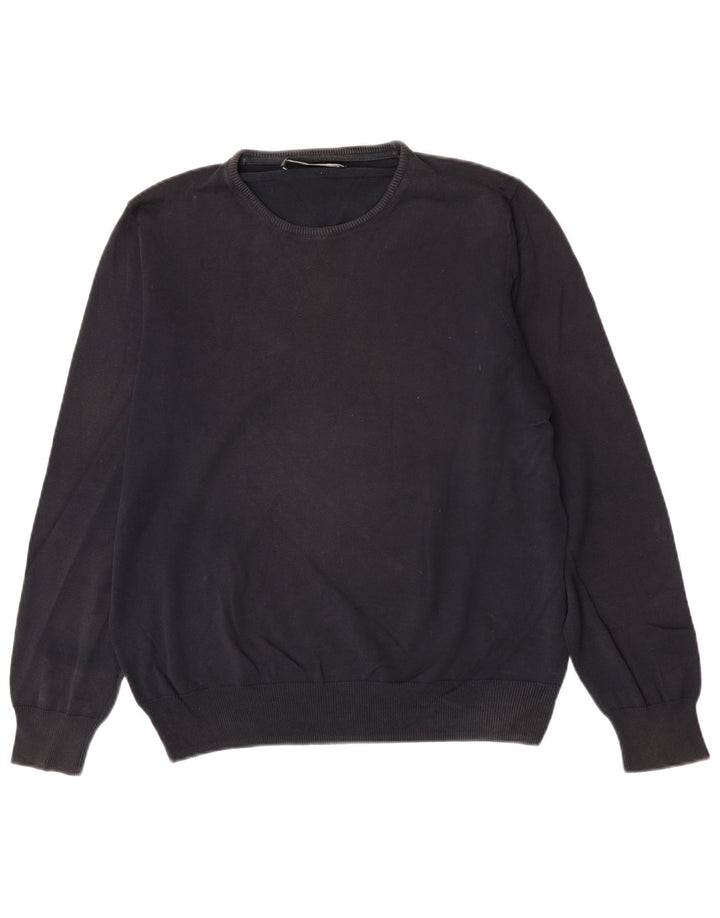 Maglione maglione girocollo da uomo Zara grande nero