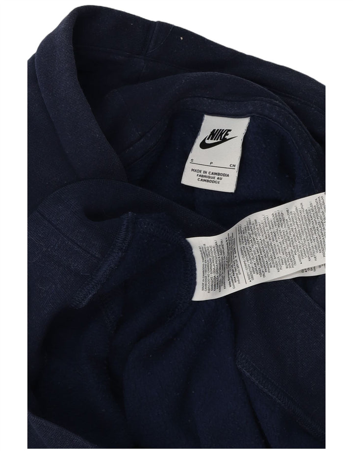 Felpa con cappuccio da uomo Nike Small in cotone blu navy