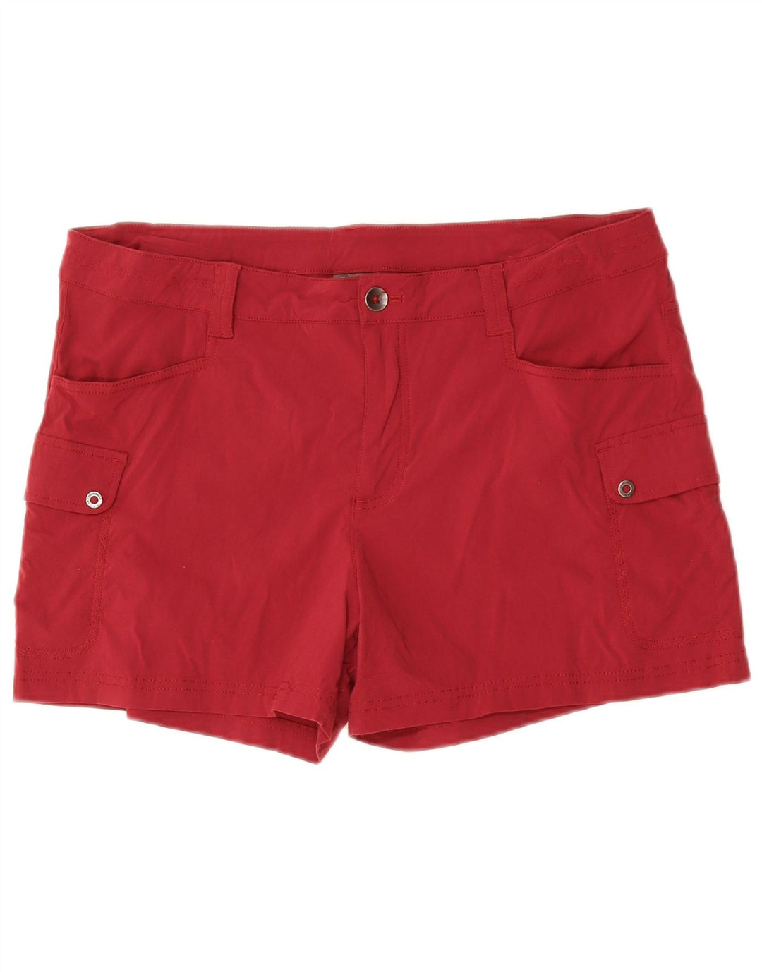 Pantaloncini cargo da donna EDDIE BAUER US 16 2XL W38 Nylon bordeaux