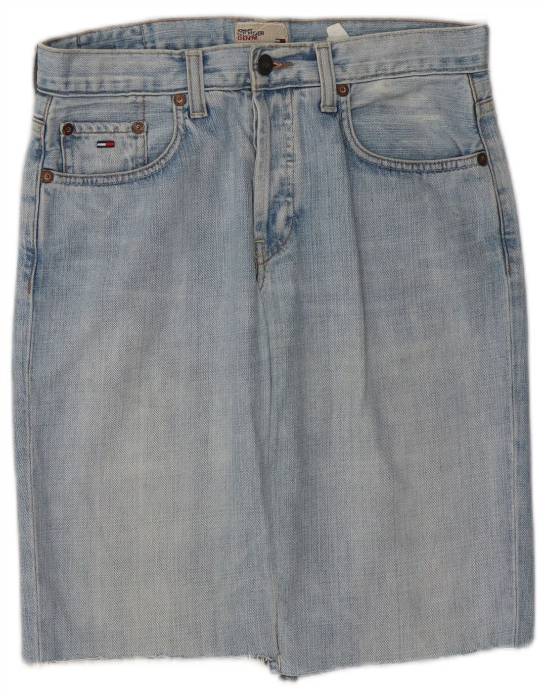 TOMMY HILFIGER Gonna in denim da donna W28 cotone blu medio