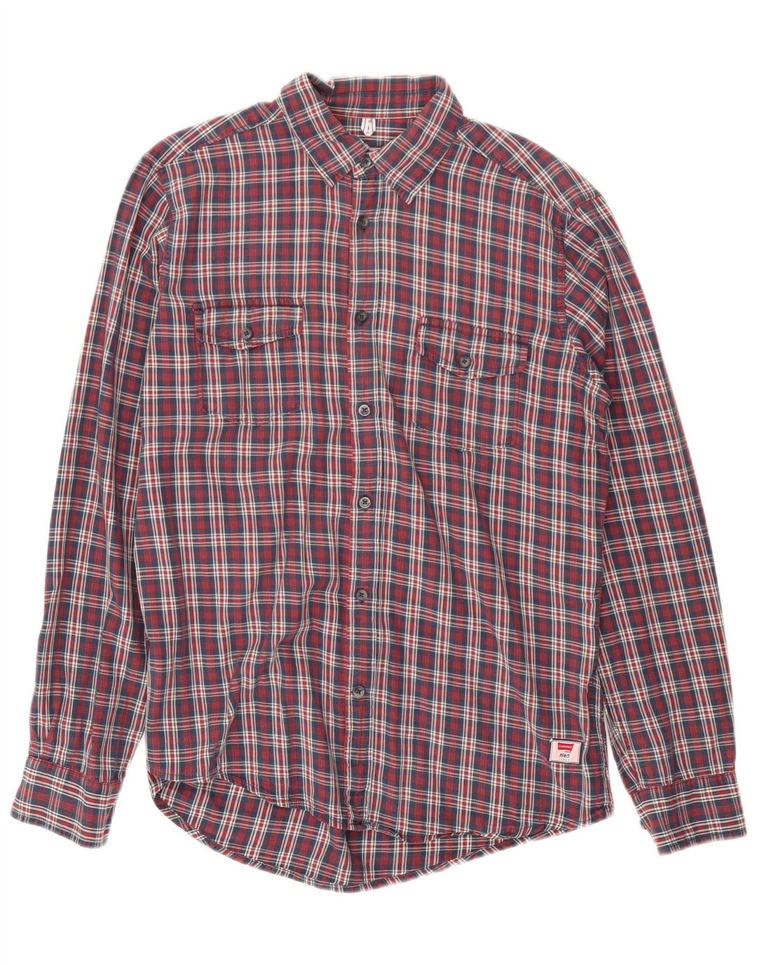 Carrera Camicia da uomo in flanella vestibilità regolare in cotone a quadri rosso medio